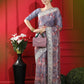 Purple Soft Organza Silk Saree With Fine Sequence Embroidered Border Work