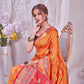 Beautiful Orange Paithani Saree with Zari work