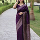 Purple Banglori Silk Saree With Rich Weaving Pallu