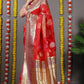 Red Kanchipuram Pure Silk Handloom Saree With Pure Jari