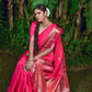 Pink Banarasi Soft Silk Saree With Butti Weaves