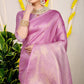 Pink Bridal Kanchipuram Silk Sarees In Pure Gold Zari