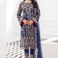 Heavy Blue Faux Georgette Salwar Suit With Nazmin Dupatta