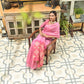 Pink Chanderi Silk Saree With Silver And Copper Zari Weaves