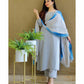 Gotta Lace And Embroidery Work Kurti Dupatta Set