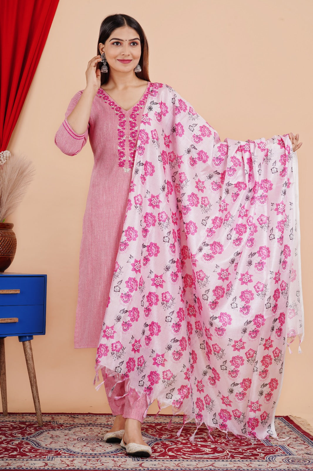 Cotton Straight Cut Kurta Set