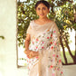 Cream Mysore Silk Saree With Swarovski Diamond