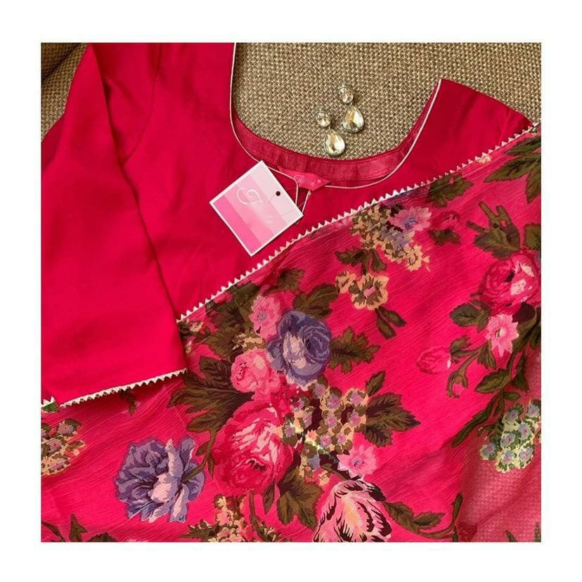 Ruby Pink Maska Cotton Outfit