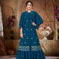 Semi Stitched Faux Georgette Embroidery Gown