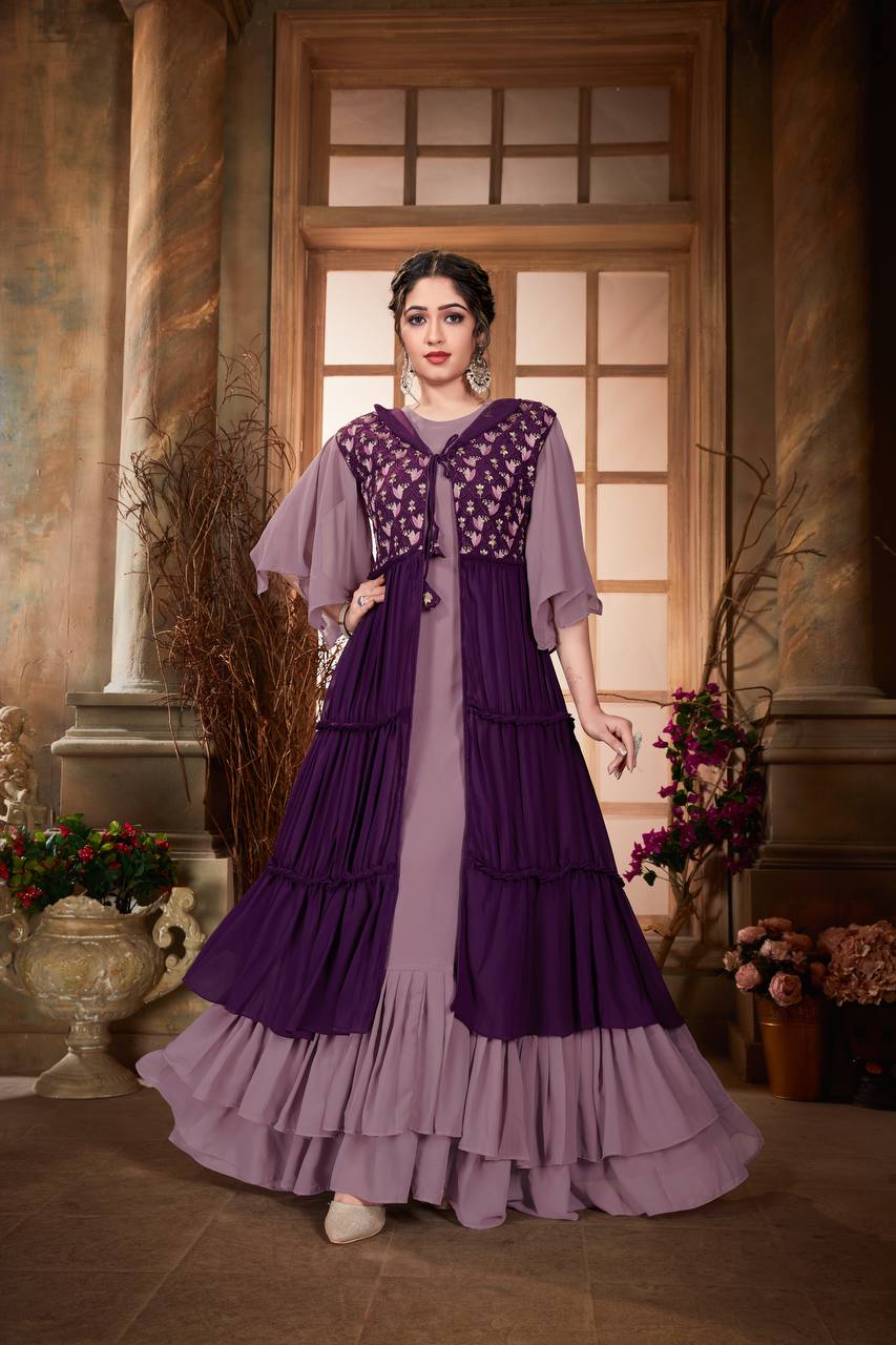 Embroidery work Faux Georgette gown