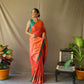 Orange Banarasi Silk Sarees