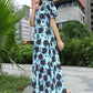 Multi color polyester maxi dress