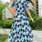 Multi color polyester maxi dress