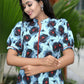 Multi color polyester maxi dress