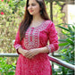 Embroidery Kurti work With Printing work  And  Printed pent