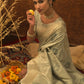 Cream Soft Mulberry Silk Weaving Saree