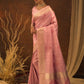 Pink Soft Mulberry Silk Weaving Saree