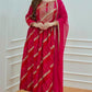 Printed Naira Cut Embroidery Kurti Set
