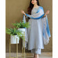 Gotta Lace And Embroidery Work Kurti Dupatta Set