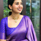 Beautiful Blue Rich Pallu & Jacquard Work with Soft Lichi Silk Saree