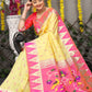 Beautiful Yellow Soft Silk Paithani Saree With Rich Pallu And Meenakari work