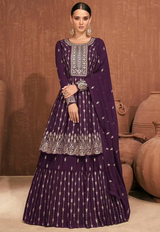 Fox Georgette Sarara Set