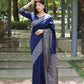 Blue Banglori Silk Saree With Rich Weaving Pallu