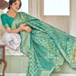 Mint Soft Silk Bandhani Saree With Pure Jari Work