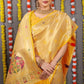 Lemon Paithani Pure silk handloom saree with Pure Jari