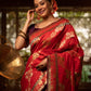 Red Soft Banarasi Silk Saree