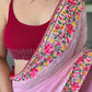 Pink Pure Gorgate Saree With Sequence Work