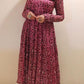 Beautiful Pink Georgette  Digital Printed Gown