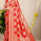 RedKanchipuram Pure silk saree with Jari weaving work