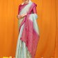 Pink Pure Soft Silk Saree With Hand dying And Zari Weaving Work