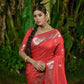 Red Banarasi Soft Silk Saree With Butti Weaves