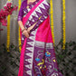 Silk Pink Paithani Saree With Rich Pallu And Meenakari work