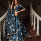 Blue Organza Embroidered Faux Georgette Party Wear Lehenga Choli