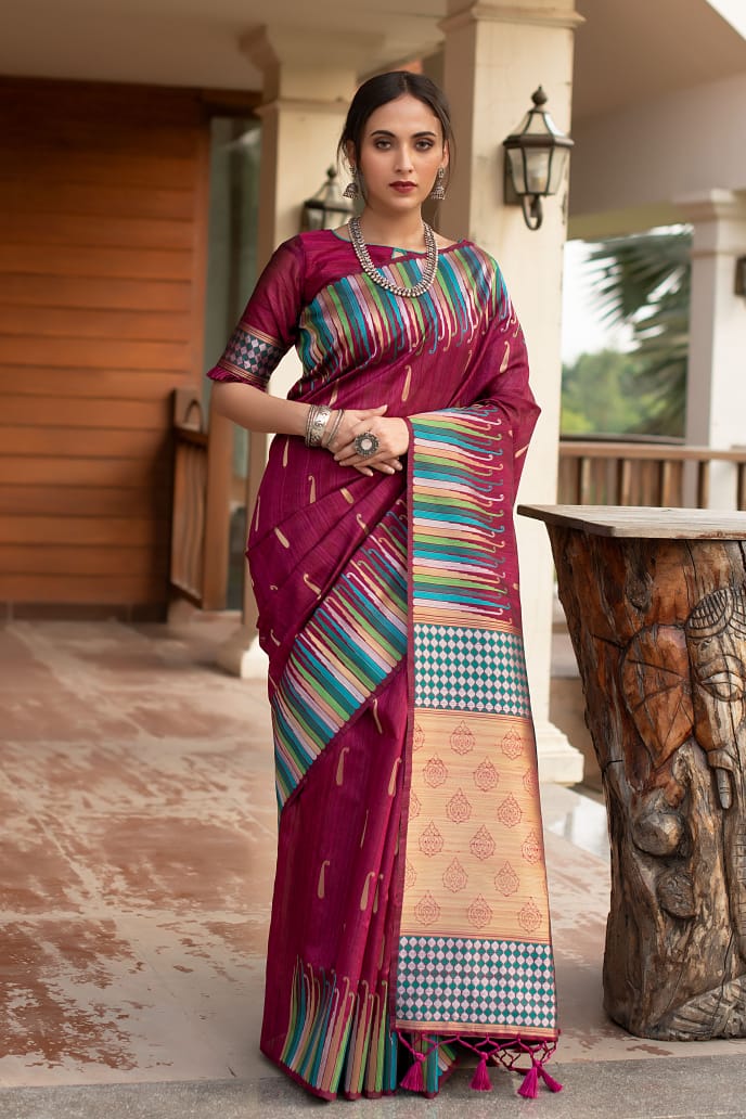 Beautiful Pure Silk Weaving Saree