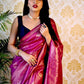 Purple Pure Silk With Pure Zari Weaving Special Saree