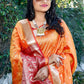 Yellow Beautiful Rich Pallu Saree With Dolly Butti