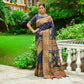 Blue Soft Kashmiri Pashmina Silk Weaving Saree