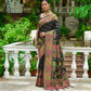 Black Soft Kashmiri Pashmina Silk Weaving Saree