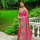 Pink Soft Kashmiri Pashmina Silk Weaving Saree