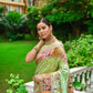 Parrot Soft Kashmiri Pashmina Silk Weaving Saree
