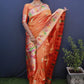 Orange Paithani Pure Silk Handloom Saree