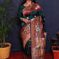 Green Pure Silk Handloom Saree With Pure Jari Weaving