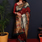 Maroon Pure Silk Handloom Saree With Pure Jari Weaving
