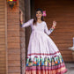 Beautiful Designer Gown On Heavy  Modal Silk Fabric With  Digital Print