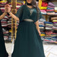 Green Beautiful Designer Gaon On Heavy Georgette Fabric