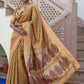 Yellow Soft kanchipuram silk saree with all over zari weaves